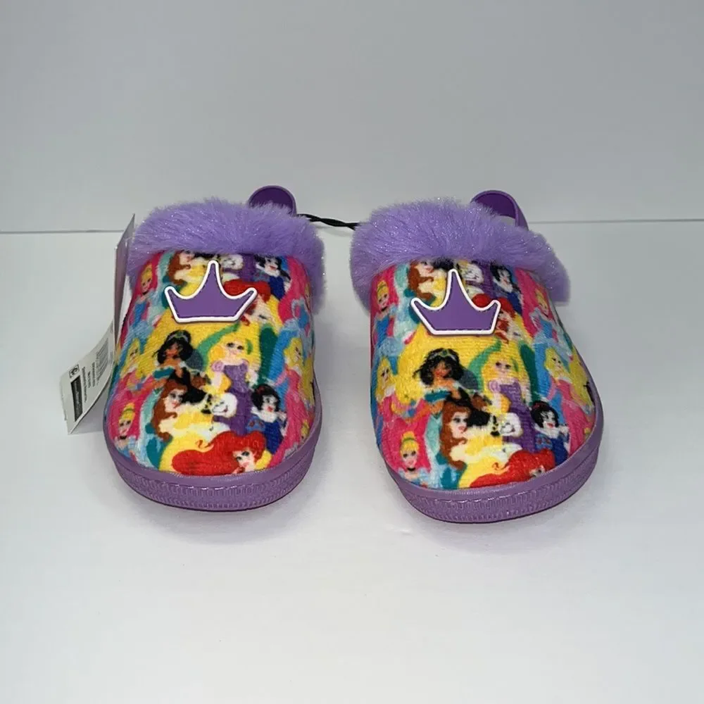 Disney Princess Toddler Girls Fuzzy Cozy Slippers